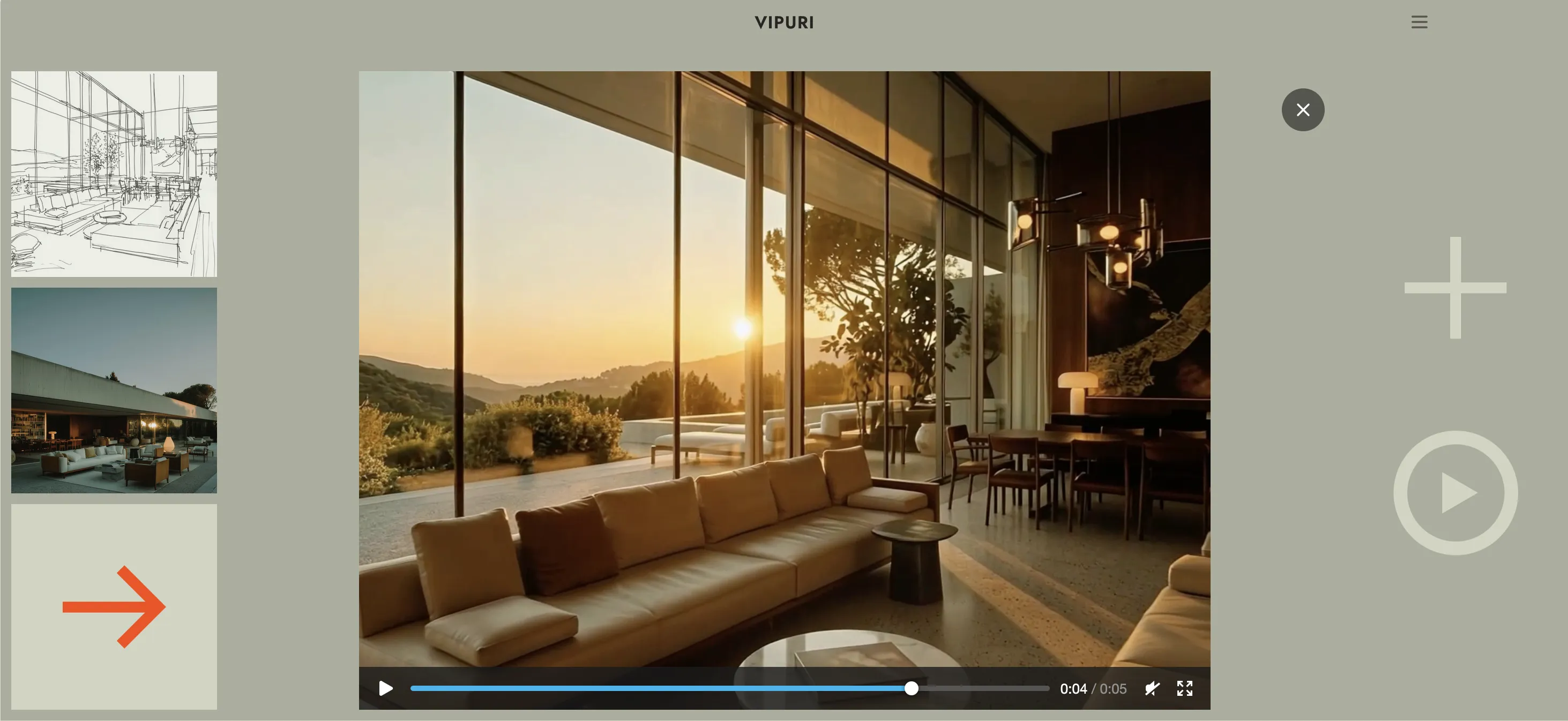 The finished video playing in its overlay player.
